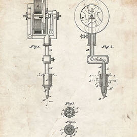 Tattooing Machine Patent From 1904  Vintage Digital Art by Aged Pixel   Pixels