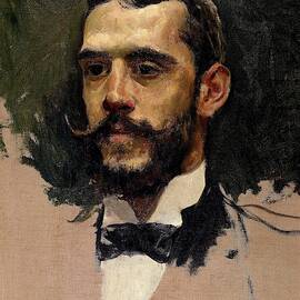 'Rafael Altamira y Crevea', 1886, Spanish School, Oil on canvas, 55,5...