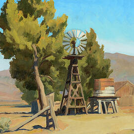 Ranch Windmill, Carson, Nevada, 1935 by Maynard Dixon