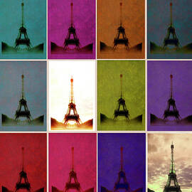 Retro-styled Eiffel Tower Repeated by Kathy Collins