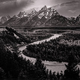 Snake river at Teton mountains by Mike Penney