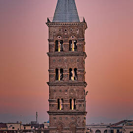 Santa Maria Maggiore Bell Tower Rome Italy by Joan Carroll