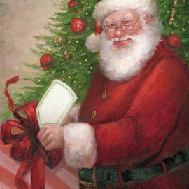 Santa With A Gift by Mary Miller Veazie
