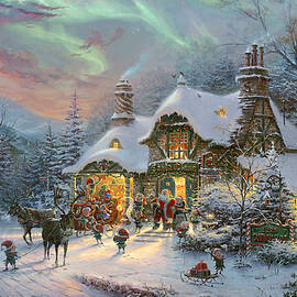 Santas Night Before Xmas by Thomas Kinkade Studios