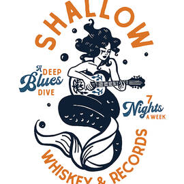 Shallow Whiskey & Records Dive Bar Music Mermaid by 
