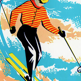Skier On Ski Slope, 1933 by American School