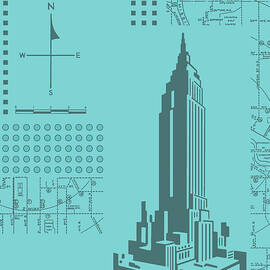 Skyscraper on Blue Background by CSA Images