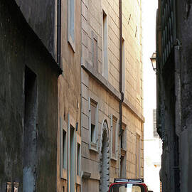Small Car In A Narrow Alley, Rome Italy by Romaoslo