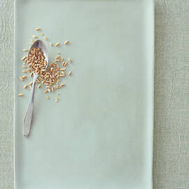 Spoon With Spelled On The Edge Of Tray by Jalag / Janne Peters