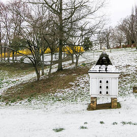 Spring Snow  in the Cemetery by Norma Brandsberg
