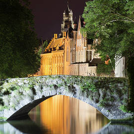 St Saviour's Cathedral, Bridge Meebrug, Canals Of Bruges, Belgium by Alex Holland