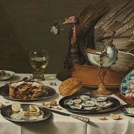 Still Life with a Turkey Pie. Still Life with Turkey Pie. by Pieter Claesz -mentioned on object-