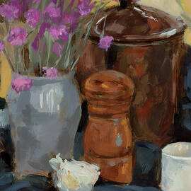 Still Life With Dried Flowers I by Victoria Barnes