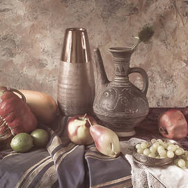 Still Life With Vases And Fruits by Ustinagreen