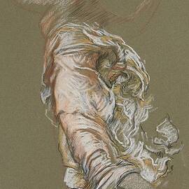 Study For Figure Of 8 Am In the Hours Ceiling by Edwin Austin Abbey