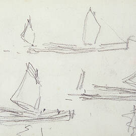 Study For London Series, Boats On The Thames by Claude Monet