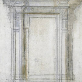 Study Of A Window With A Semicircular Gable by Michelangelo Buonarroti