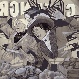 Suffragettes Breaking Windows by Richard Hook