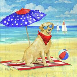 Summer Sun Yellow Lab by Paul Brent