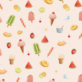 Sweet Ice Cream Pattern by Xuan Thai