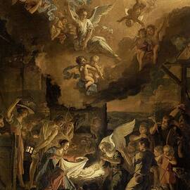 The Adoration of the Shepherds. by Abraham Danielsz Hondius