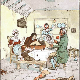 The Blackbirds baked in a pie began singing when the pie was opened. by Randolph Caldecott