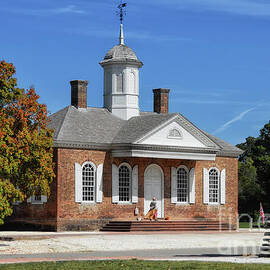The Colonial Williamsburg Courthouse by Lois Bryan