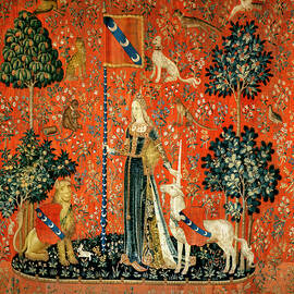 The Lady And The Unicorn, Touch Tapestry by French School