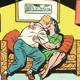 The make out couch by CSA Images