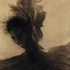 The Man Tree, Charcoal On Paper By Odilon Redon by Odilon Redon