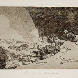 'The same elsewhere -Disasters of War, 23-'. 1810 - 1814. Wash, E... by Francisco de Goya -1746-1828-