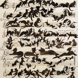 The Symphony Of The Cat by Moritz Ludwig Von Schwind