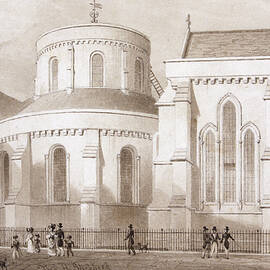 The Temple Church, As Restored Watercolor by Thomas Hosmer Shepherd