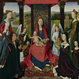 The Virgin And Child With Saints And Donors, A Panel From 'the Donne Triptych' C.1478 by Hans Memling