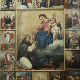 The Virgin And Child With St. Dominic by Flemish School