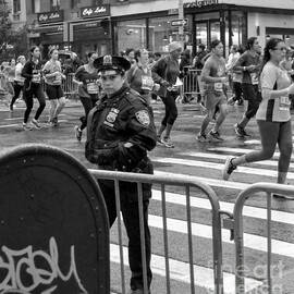 The Watchful Eye - NYPD at the Marathon - Street Photography by Miriam Danar