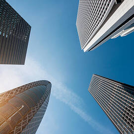 Tokyo Skyscrapers Buildings At In Tokyo by Prasit Rodphan