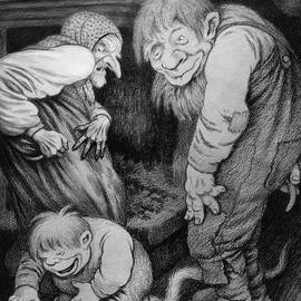 Trolls By Theodor Severin Kittelsen by Theodor Kittelsen