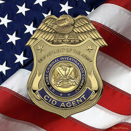 U. S.  Army Criminal Investigation Division Command -  U S A C I D C  Special Agent Badge over Flag by Serge Averbukh