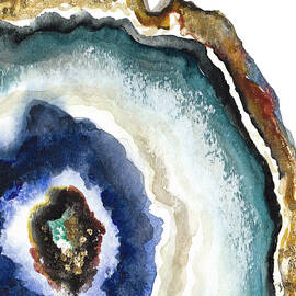 Up Close Agate Watercolor Ii by Patricia Pinto
