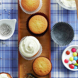 Vanilla Cupcakes With Selection Of by Brett Stevens