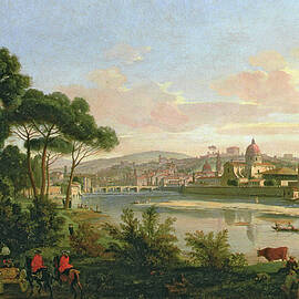 View Of Florence From The Cascine by Gaspar Van Wittel