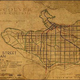 Vintage Map of Vancouver Canada 1946 by Design Turnpike