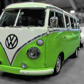 VW Microbus Green by John Straton