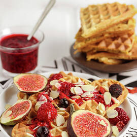Waffles With Berries And Figs by Mara Wallinger
