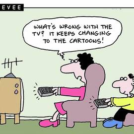What's Wrong With The Tv It Keeps Changing To The Cartoons by Mike Flanagan