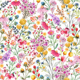 Whimsical Wild Botanical Flowers by Ninola Design