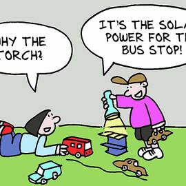 Why The Torch  It's The Solar Power For The Bus Stop by Mike Flanagan