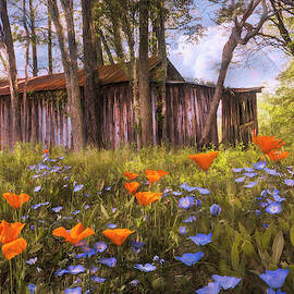 Wildflowers in the Country Painting by Debra and Dave Vanderlaan