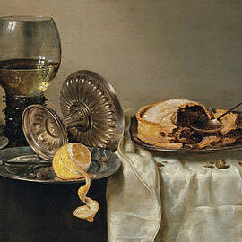 Willem Claesz. Heda -Haarlem, 1593/94-1680-. Still Life with Fruit Pie and various Objects -1634-... by Willem Claeszoon Heda -c 1594-c 1680-
